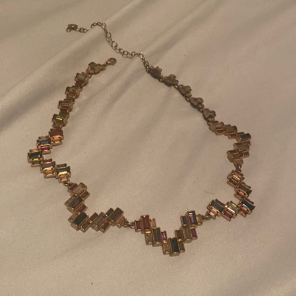 Multicolored stone necklace